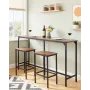 Bar Table, 1PCS 1600.2mm Kitchen Bar Table, Tall Dining Tables with Rounded Edge, Rectangular High Top Kitchen Tables for Balcon