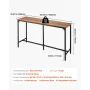 Bar Table, 1PCS 1600.2mm Kitchen Bar Table, Tall Dining Tables with Rounded Edge, Rectangular High Top Kitchen Tables for Balcon
