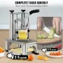 Commercial French Fry Cutter with 4 Replacement Blades, 0.64 cm & 0.95 cm Blade Easy Dicer Chopper, 6-wedge Slicer & 6-wedge App