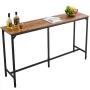 Bar Table, 1PCS 1600.2mm Kitchen Bar Table, Tall Dining Tables with Rounded Edge, Rectangular High Top Kitchen Tables for Balcon