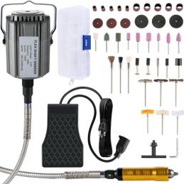 Flex Shaft Grinder 780W Rotary Tool 500-23000RPM Rotary Carver with 1/4" 3-Jaw Chuck & Stepless Speed Foot Pedal Hanging