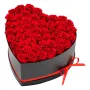 VEVOR Forever Flowers, 50 Preserved Roses in a Heart Shape Box, Eternal Flowers Immortal Bouquet Birthday Present for Delivery P