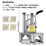 Commercial French Fry Cutter with 4 Replacement Blades, 0.64 cm & 0.95 cm Blade Easy Dicer Chopper, 6-wedge Slicer & 6-wedge App