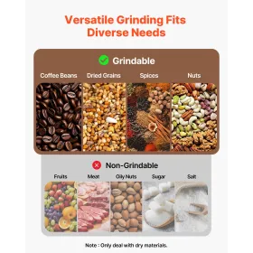 VEVOR Electric Grain Mill Grinder, 600W High Power Commercial Spice Grinder, 25L Pulverizer Powder Machine with Galvanized Sharp