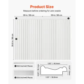 VEVOR Wall Molding Kit, Wainscoting Panels, Lightweight Paintable Polystyrene, Easy to Install, Wide & Narrow Accent Wall Trim f
