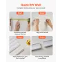 Wall Molding Kit, Wainscoting Panels, Lightweight Paintable Polystyrene, Easy to Install, Wide & Narrow Accent Wall Trim for Int