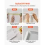 vægstøbning 3-pak, skydepanelersæt, let, malbar polystyren, let