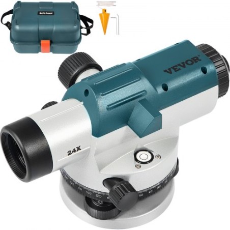 Automatic Optical Level, 24X, 40?mm Aperture Auto Level Kit with Magnetic Dampened Compensator and Transport Lock, Height