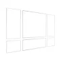 Wall Molding 3 Pack, Wainscoting Panels Kit, Lightweight Paintable Polystyrene, Easy to Install Accent Wall Trim for Interior Dé