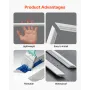 Wall Molding 3 Pack, Wainscoting Panels Kit, Lightweight Paintable Polystyrene, Easy to Install Accent Wall Trim for Interior Dé