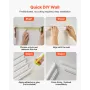 Wall Molding 6 Pack, Wainscoting Panels Kit, Lightweight Paintable Polystyrene, Easy to Install, Waterproof Accent Wall Trim for