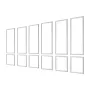 VEVOR Wall Molding 6 Pack, Wainscoting Panels Kit, Lightweight Paintable Polystyrene, Easy to Install, Waterproof Accent Wall Tr