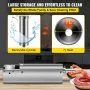 Manual Sausage Stuffer, 7 L / 15 LBS Horizontal Sausage Machine, Dual-Speed Meat Stuffer, Made of Food-Grade 304 Stainless Steel