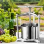 Fruit Wine Press, 1.5 Gal/5.5L, 2 Stainless Steel Barrels, Manual Juice Maker, Cider Apple Grape Tincture Vegetables Honey Olive