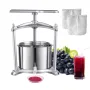 Fruit Wine Press, 1.5 Gal/5.5L, 2 Stainless Steel Barrels, Manual Juice Maker, Cider Apple Grape Tincture Vegetables Honey Olive