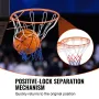 Basketball Rim, Wall Door Mounted Basketball Hoop, Heavy Duty Q235 Basketball Flex Rim Goal Replacement with Net, Standard 18" I