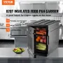 Insulated Food Pan Carrier, 82 Qt Hot Box for Catering, LLDPE Food Box Carrier with Double Buckles, Front Loading Food Warmer fo