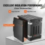 Insulated Food Pan Carrier, 82 Qt Hot Box for Catering, LLDPE Food Box Carrier with Double Buckles, Front Loading Food Warmer fo