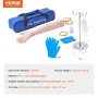 VEVOR Phlebotomy Practice Kit, IV Venipuncture Intravenous Training Kit, High Simulation IV Practice Arm Kit with Carrying Bag, 