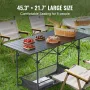 Folding Camping Table, Outdoor Portable Side Tables, Lightweight Fold Up Table, Aluminum & Steel Ultra Compact Work Table with L