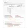 Wall Mounted Folding Table, 47.2 x 19.7 inches Wall Mount Table, Floating Desk with Iron Bracket, Fold Down Desk for Small Space