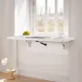 VEVOR Wall Mounted Folding Table, 47.2 x 19.7 inches Wall Mount Table, Floating Desk with Iron Bracket, Fold Down Desk for Small