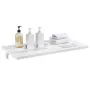 Wall Mounted Folding Table, 47.2 x 19.7 inches Wall Mount Table, Floating Desk with Iron Bracket, Fold Down Desk for Small Space
