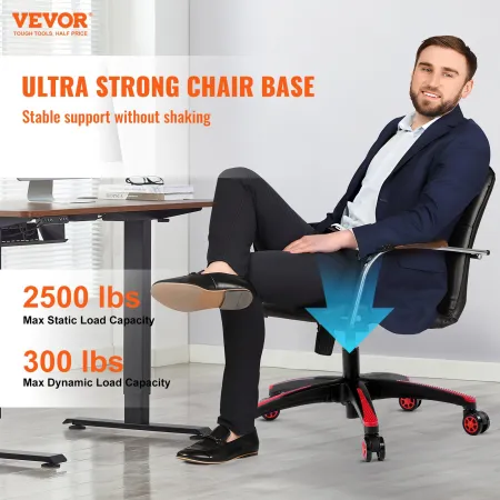 Office Chair Base Replacement, 28", 2500 lbs Static Load, Heavy Duty Universal Computer Desk Chair Stool Base Part with 5 Caster