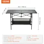 Folding Camping Table, Outdoor Portable Side Tables, Lightweight Fold Up Table, Aluminum & Steel Ultra Compact Work Table with L