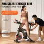Exercise Bike, Adjustable Stationary Bike, Indoor Cycling Bike for Home Cardio, Workout Bike with Silent Belt Drive, Comfortable