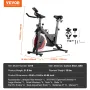 VEVOR Exercise Bike, Adjustable Stationary Bike, Indoor Cycling Bike for Home Cardio, Workout Bike with Silent Belt Drive, Comfo