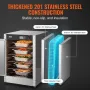 Hot Box Food Warmer, 5-Tier Concession Warmer with Water Tray, 5 Pans, Single-door and Adjustable Shelves, Stainless Steel Food 