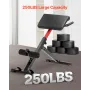 Roman Chair Hyperextension Bench, 250 lbs Adjustable & Foldable Extension Machine, Multi-Function Exercise Equipment for Glute, 