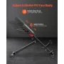 Roman Chair Hyperextension Bench, 250 lbs Adjustable & Foldable Extension Machine, Multi-Function Exercise Equipment for Glute, 