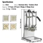 Commercial French Fry Cutter with 4 Replacement Blades, 0.64 cm and 0.95 cm Blade Easy Dicer Chopper, 6-wedge Slicer and 6-wedge