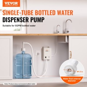 Flaskepumpesystem 1 Gal/min 40 psi Vanddispenserpumpe med 20ft PE -rør