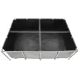 Canvas Fish Pond, 470 Gal Above Ground Fish Pond, PVC Koi Tank with Clear Viewing Panel, Rectangular Goldfish Tank with Stainles