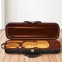 4/4 Full Size Violin Case, Built-in Hygrometer, Lightweight Portable Travel Carrying Bag, with Plush Lining, Shoulder Straps, An