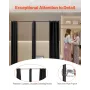 Fitting Room, Portable Changing Room with Thick Polyester Curtains, Double Dressing Rooms with Partition Curtains, for Boutique,