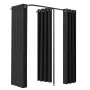 VEVOR Fitting Room, Portable Changing Room with Thick Polyester Curtains, Double Dressing Rooms with Partition Curtains, for Bou