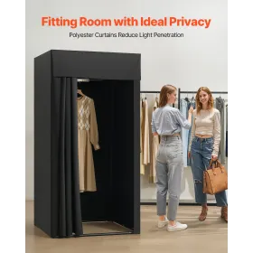 VEVOR Fitting Room, Portable Dressing Room with Thick Polyester Curtains, Privacy Space with Shading Curtain and a Hook, for Bou
