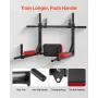 VEVOR Multifunctional Pull Up Bar, Wall Mounted Chin Up Bar Dip Station for Home Gym, Heavy Duty Steel Upper Body Workout Pull U