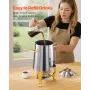 Stainless Steel Beverage Dispenser, 13L Drink Dispenser with Alcohol Burner, Hot & Cold Drink Dispensers with Spigot for Coffee 