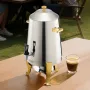 Stainless Steel Beverage Dispenser, 13L Drink Dispenser with Alcohol Burner, Hot & Cold Drink Dispensers with Spigot for Coffee 