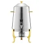 Stainless Steel Beverage Dispenser, 13L Drink Dispenser with Alcohol Burner, Hot & Cold Drink Dispensers with Spigot for Coffee 