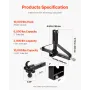 3 Point Trailer Hitch with 2 in Receiver, 3pt Quick Hitch Attachment, Heavy Duty Tractor Tow Drawbar Adapter, Compatible with Ku