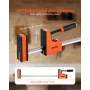 Bar Clamps for Woodworking, 2-Pack 91.4 cm Parallel Clamp Set, F-Clamp with 680 kg Load Limit, Even Pressure, High-strength Plas