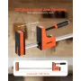 Bar Clamps for Woodworking, 2-Pack 60.96 cm Parallel Clamp Set, F-Clamp with 680 kg Load Limit, Even Pressure, High-strength Pla