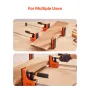 Bar Clamps for Woodworking, 2-Pack 60.96 cm Parallel Clamp Set, F-Clamp with 680 kg Load Limit, Even Pressure, High-strength Pla