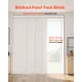VEVOR Panel Track Blinds, Extendable Track from 116 cm to 218 cm W, Trimmable Panel Curtains Up to 243cm H, Vertical Blackout Pa
